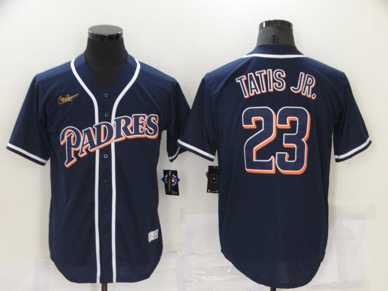 Men San Diego Padres #23 Tatis jr Blue Throwback Game Nike 2021 MLB Jersey->tampa bay rays->MLB Jersey